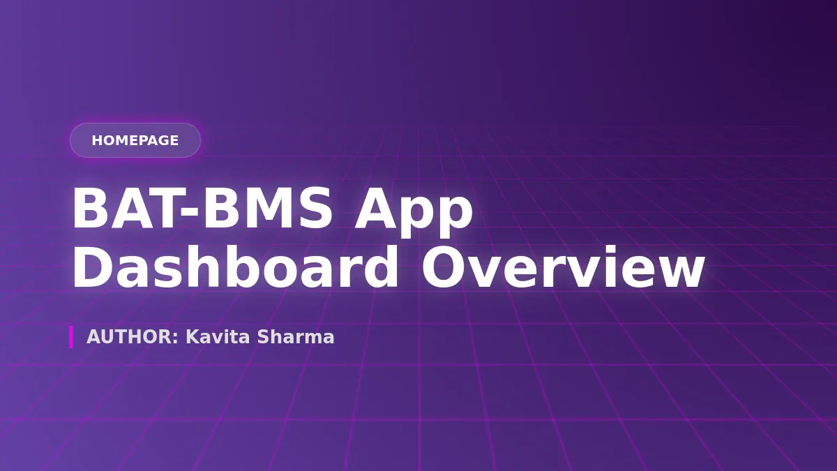 BAT-BMS App, Battery Management System Hero Image